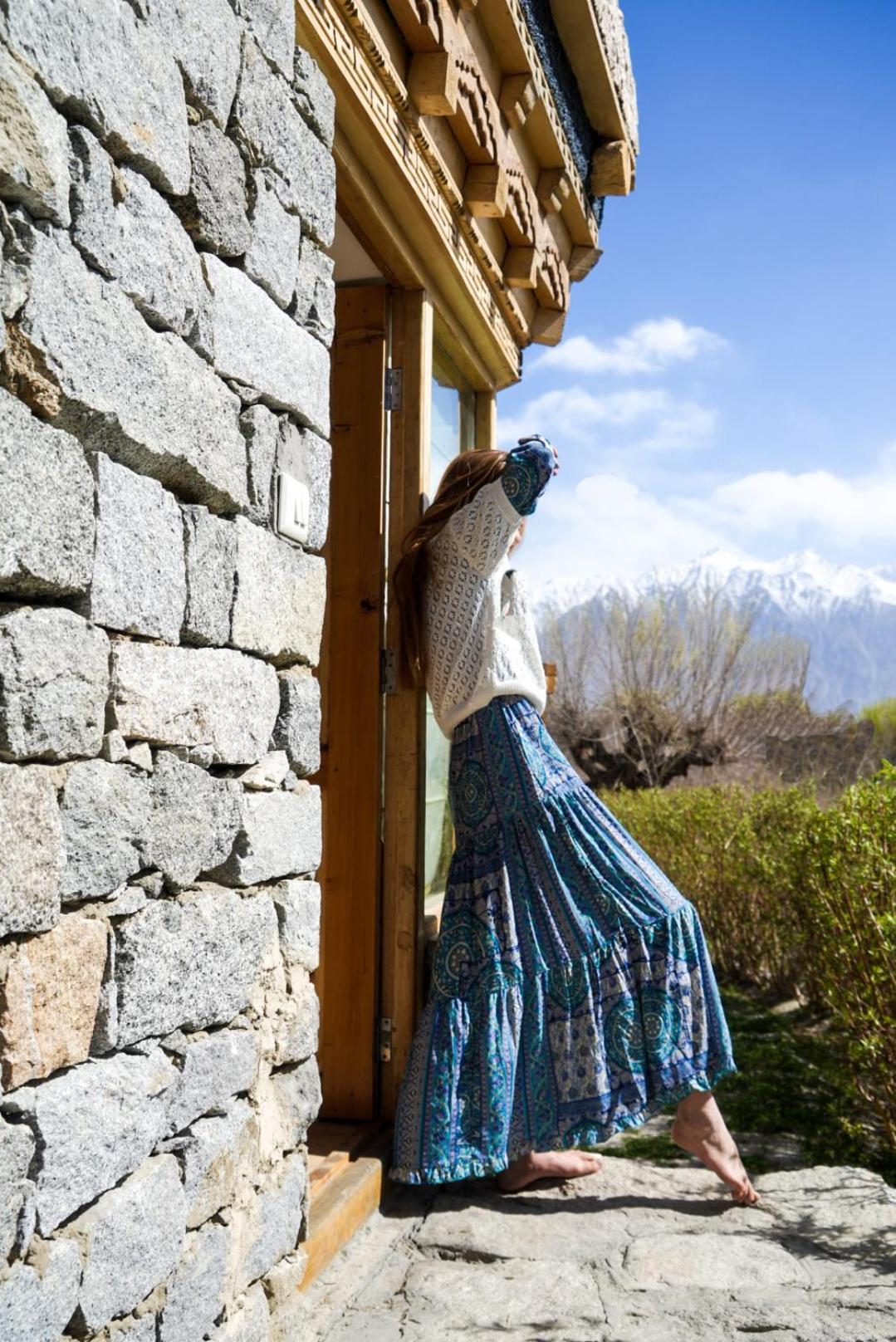 Lchang Nang Retreat-The House Of Trees-Nubra Valley Otel Sumur Dış mekan fotoğraf